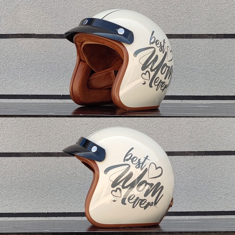 Retro Harley motorcycle helmet-I24