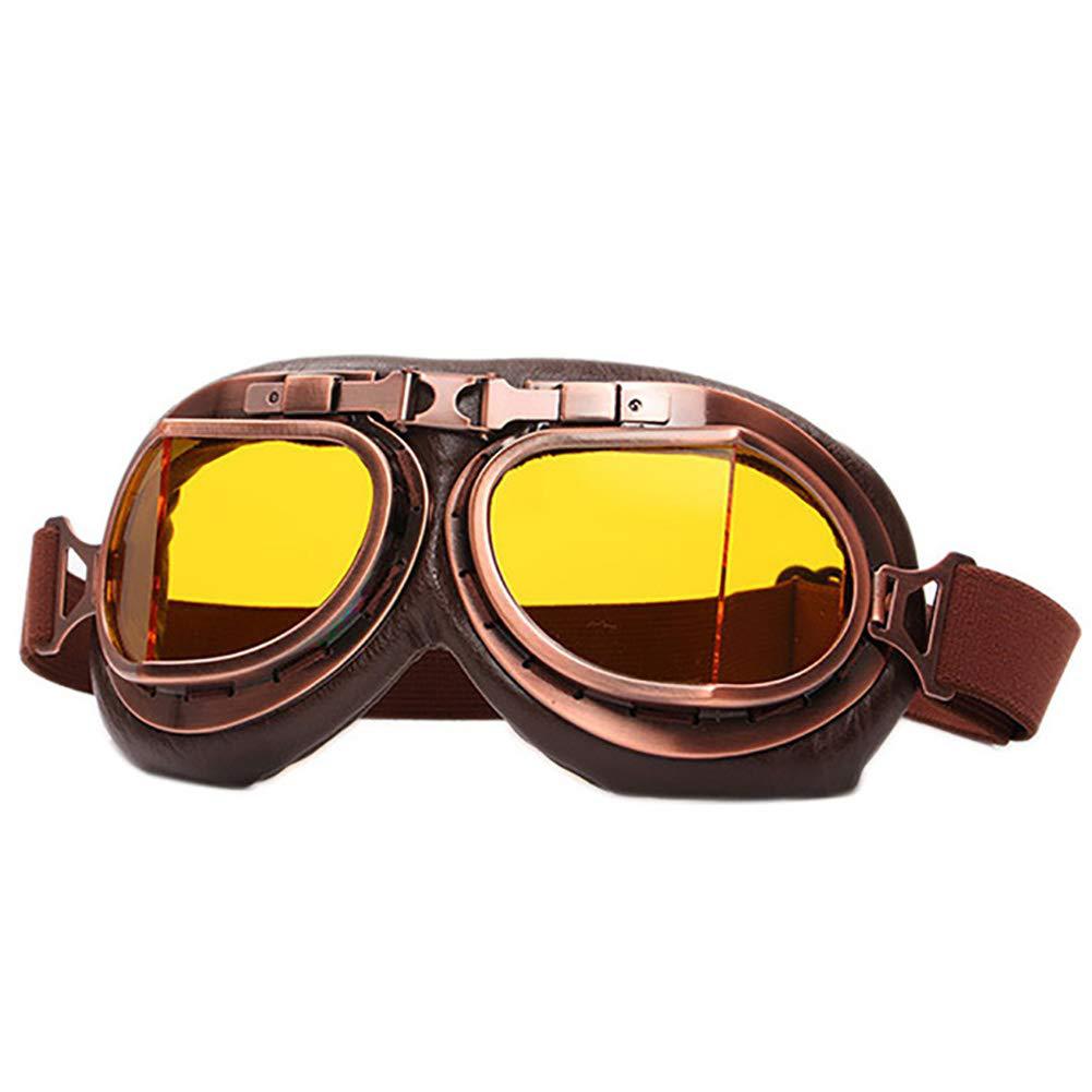 Retro motorcycle steampunk angled goggles-H40