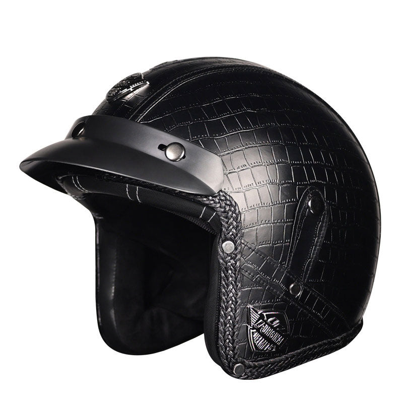 Retro lightweight open-face motorcycle helmet-I26