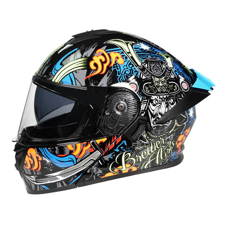 Dual-lens flip-up full-face helmet-I96