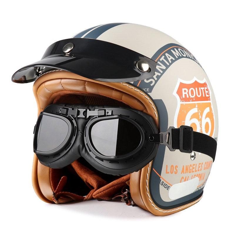 DOT Motorcycle Helmet 3/4 Half Helmet-I17