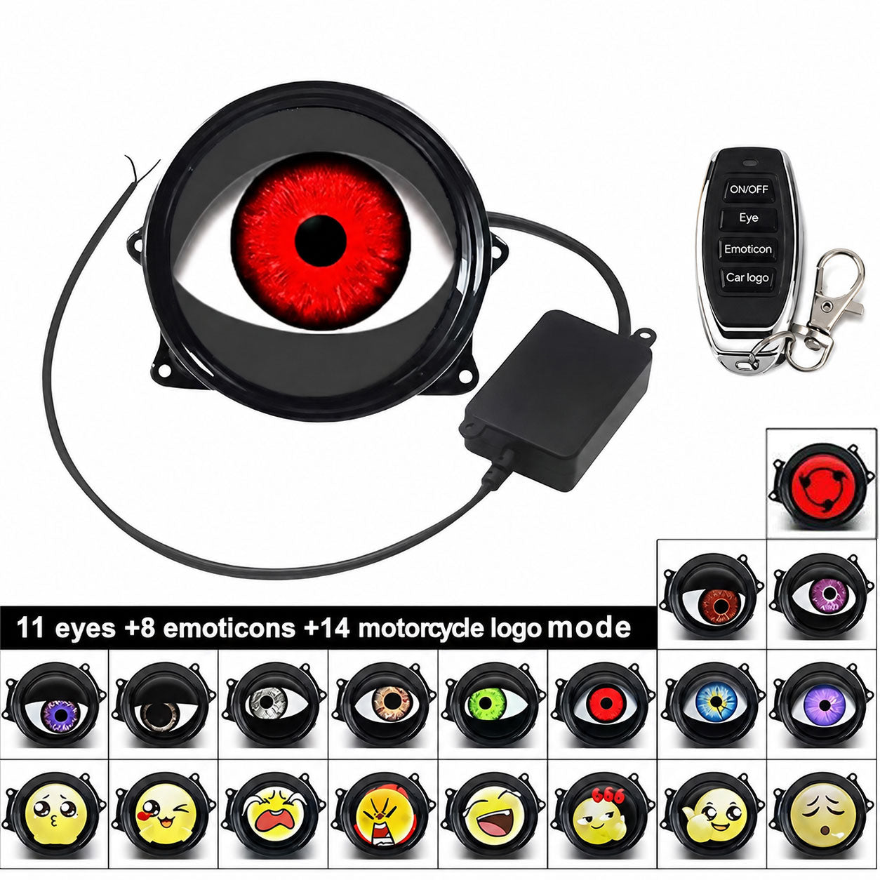 KTVMOTO Motorcycle dynamic big eyes devil eye light-D24