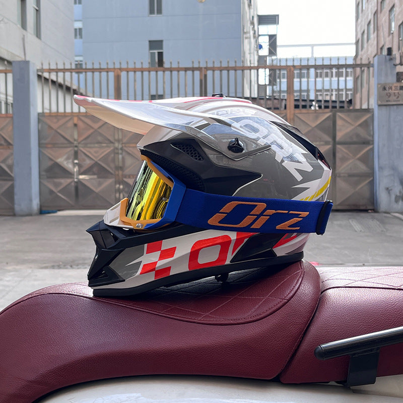 KTVMOTO Off-Road Motocross Helmet with Goggles for Dirt Bike Riding-I256