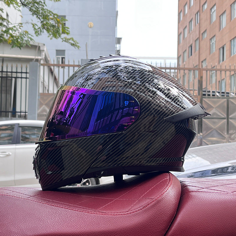 Flip-up helmet dual-lens motorcycle helmet-I174