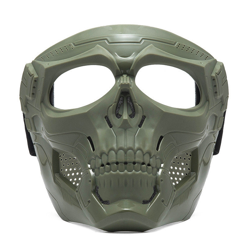 Skull-themed motorcycle riding mask for full face protection-H49