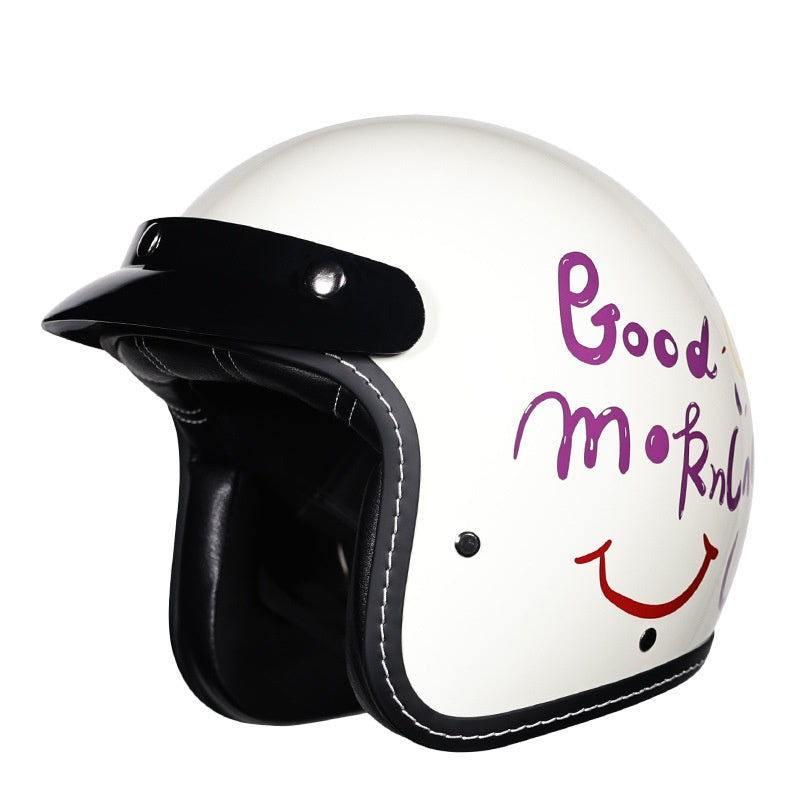 Retro 3/4 Motorcycle Helmet-I240