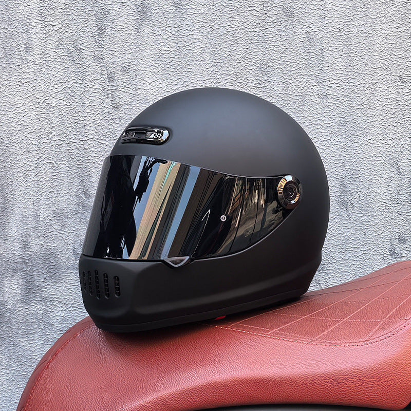 Retro full-face cruiser helmet-I237