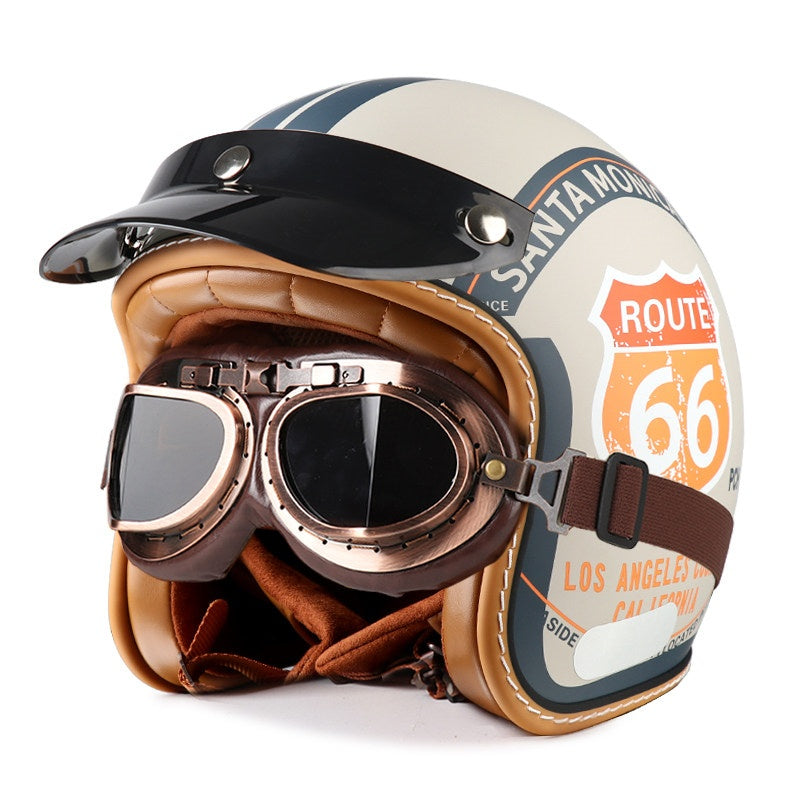 DOT Motorcycle Helmet 3/4 Half Helmet-I17