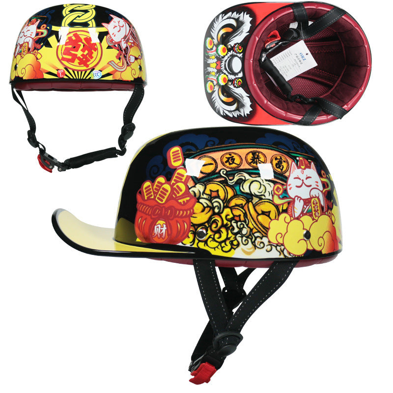 Retro-style duckbill helmet-I248