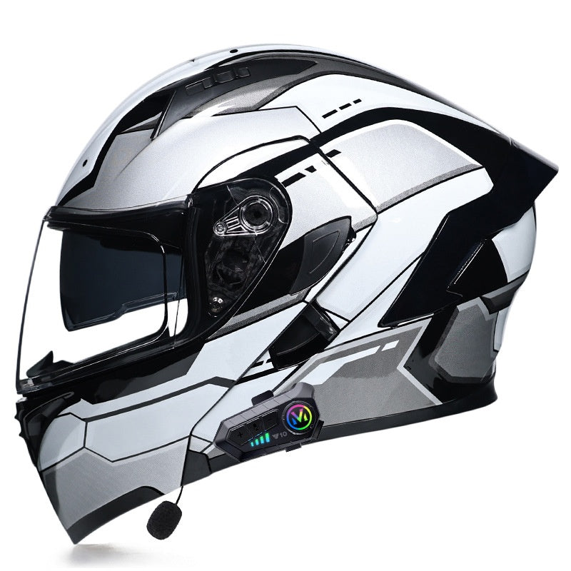Motorcycle Helmet with Bluetooth and Transparent Visor-I161