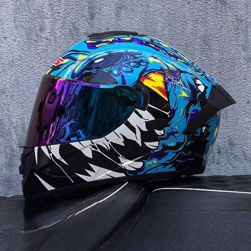 Bluetooth motorcycle helmet with dual visors-I245