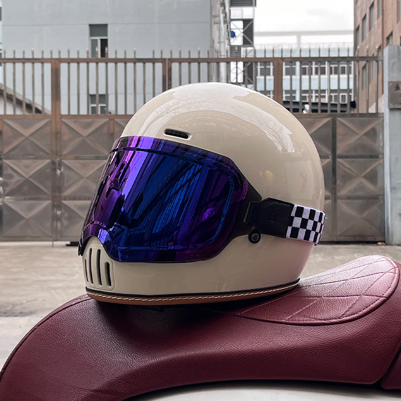 Retro cruiser motorcycle helmet-I217