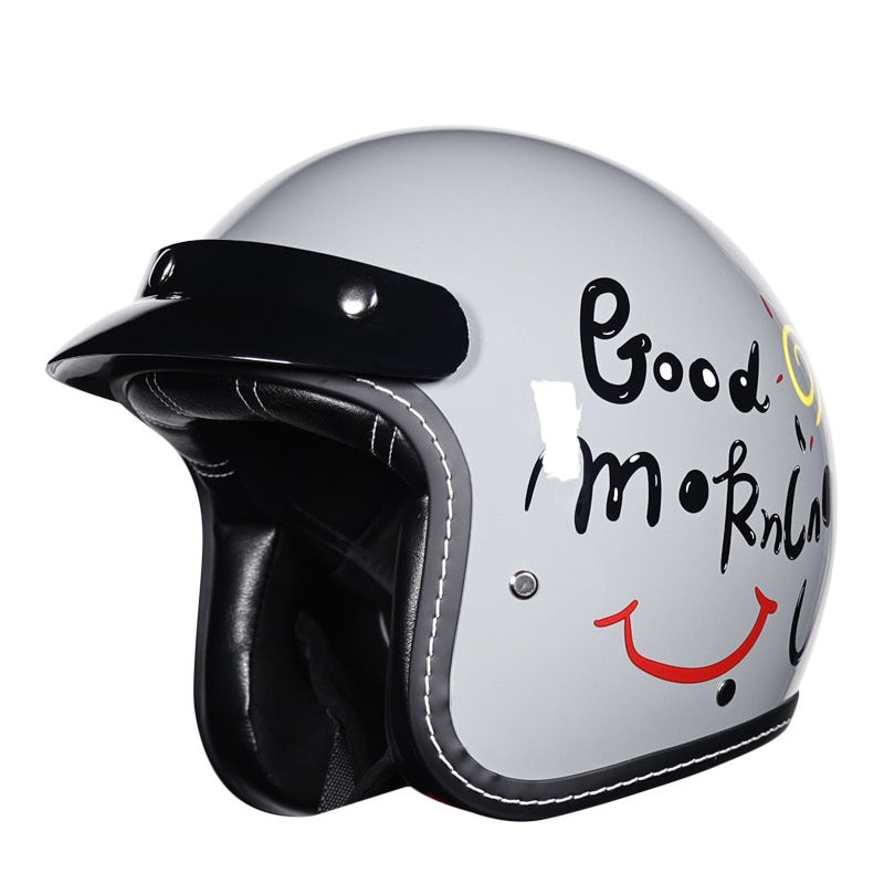 Retro 3/4 Motorcycle Helmet-I240