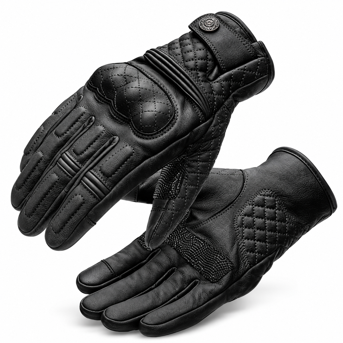 KTVMOTO Vintage Sheepskin Motorcycle Riding Gloves-G103
