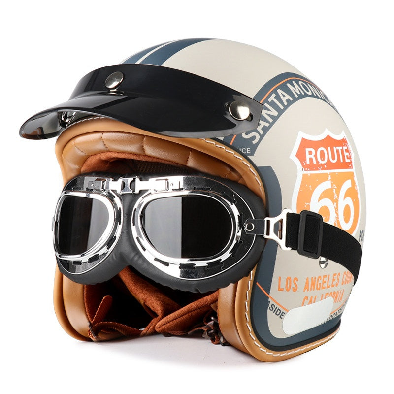 DOT Motorcycle Helmet 3/4 Half Helmet-I17