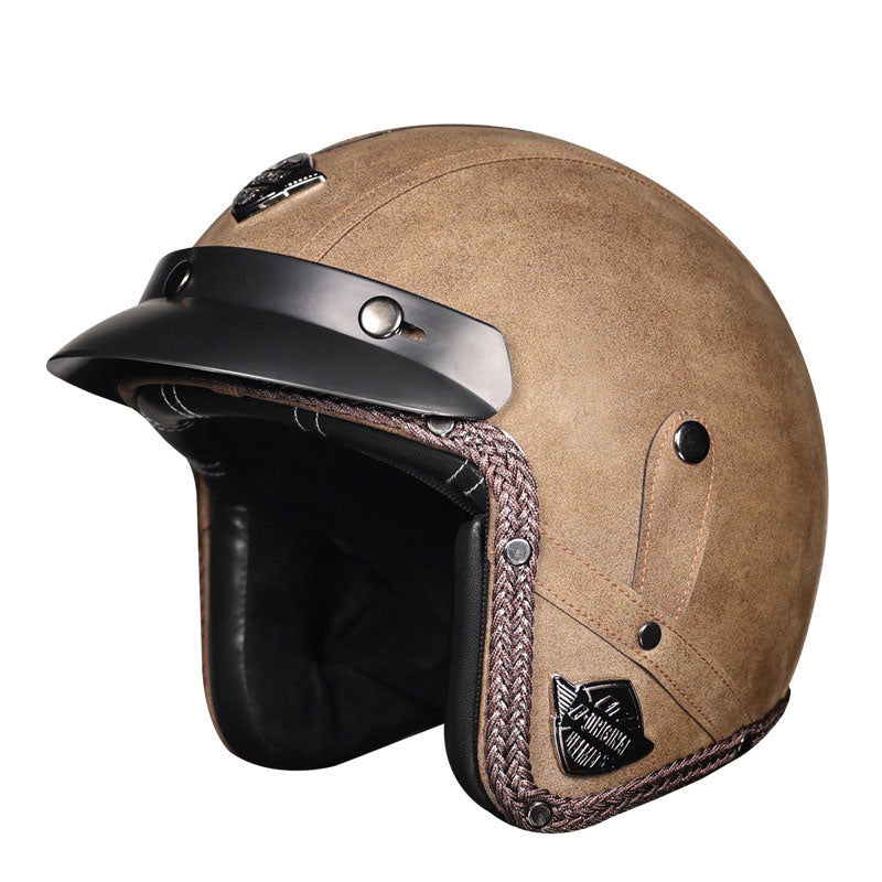 Retro lightweight open-face motorcycle helmet-I26