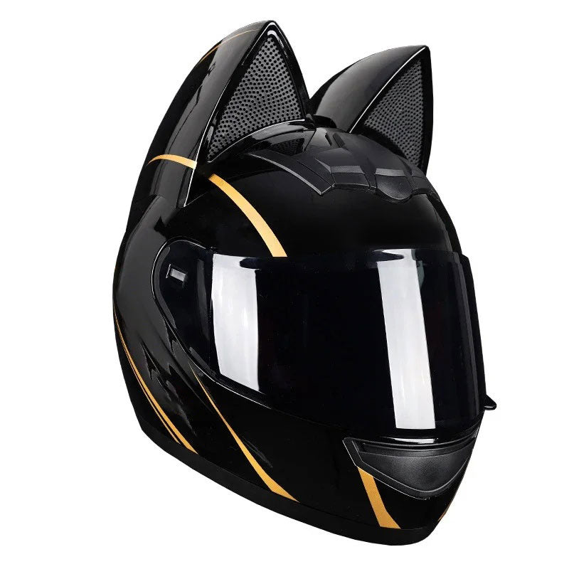 DOT certified cat ear full-face motorcycle helmet-I02