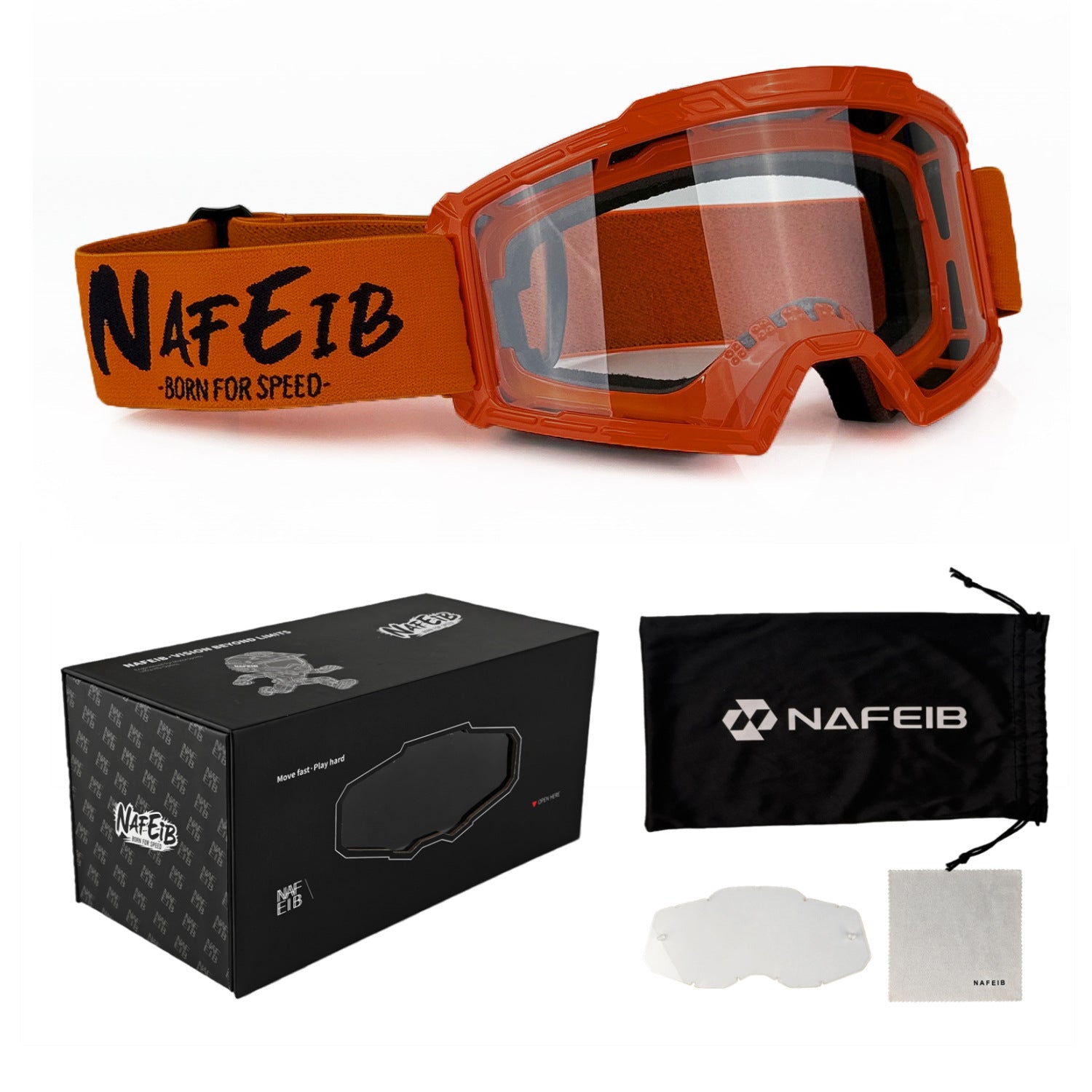 Motorcycle Off-Road Outdoor Protective Glasses Magnetic Case Set-H68