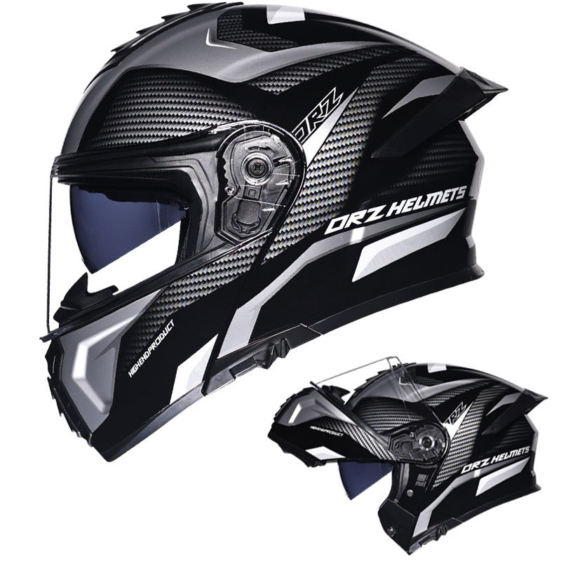 Flip-up helmet dual-lens motorcycle helmet-I175