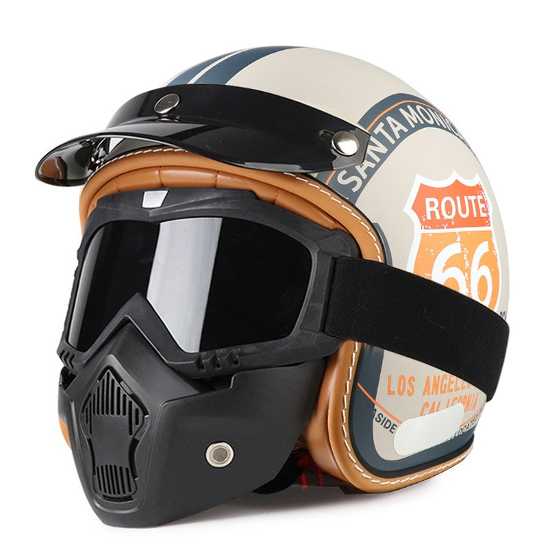 DOT Motorcycle Helmet 3/4 Half Helmet-I17