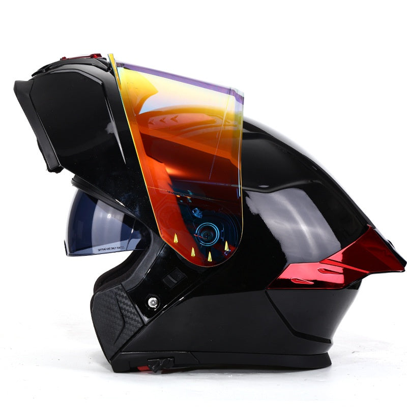 Flip-Up Modular Motorcycle Helmet — Dual Visors-I88