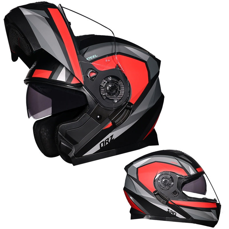 DOT-Certified Dual-Visor Modular Motorcycle Helmet-I215