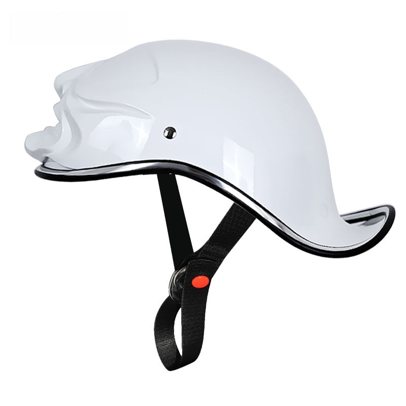 Classic ducktail motorcycle half-helmet Harley style — I41