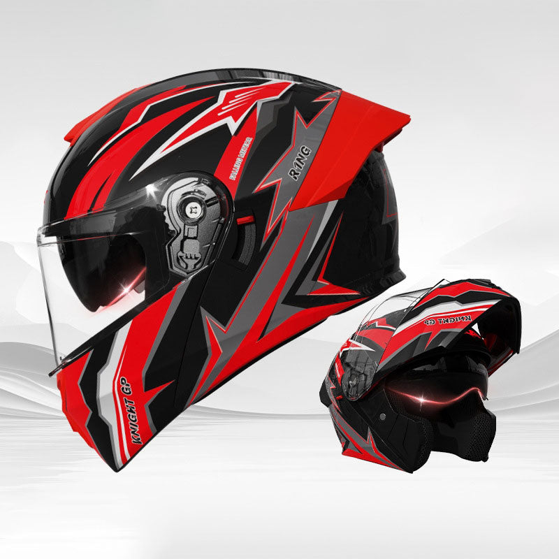 Mech-style modular motorcycle helmet-I118