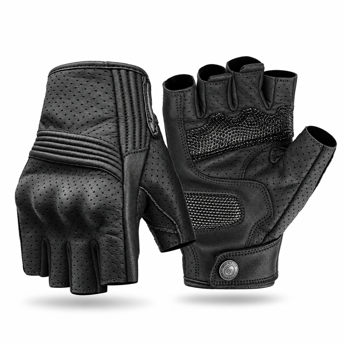 KTVMOTO Vintage Sheepskin Motorcycle Riding Gloves-G103