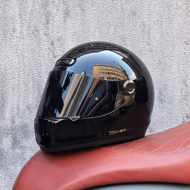 Retro full-face cruiser helmet-I237