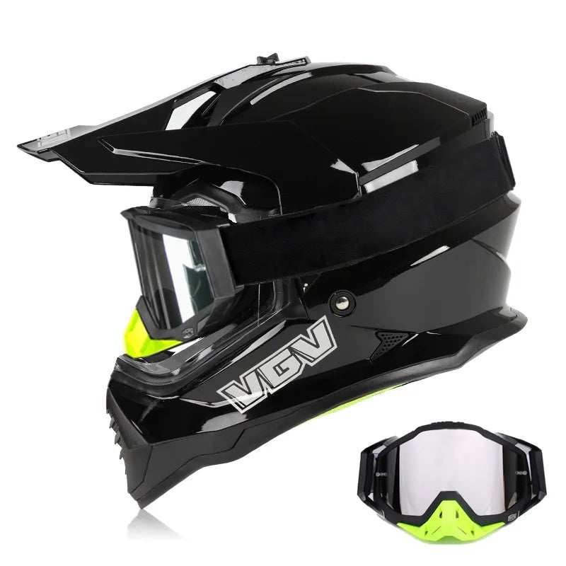 Dual-lens adventure motocross helmet-I63