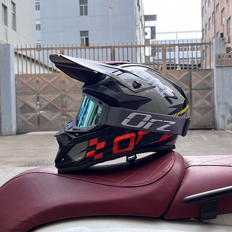 KTVMOTO Off-Road Motocross Helmet with Goggles for Dirt Bike Riding-I257