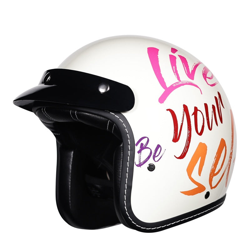 Retro 3/4 Motorcycle Helmet-I240