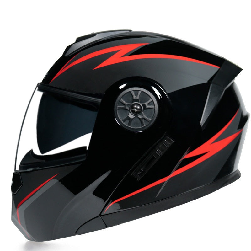 Dual-lens flip-up helmet anti-fog-I187