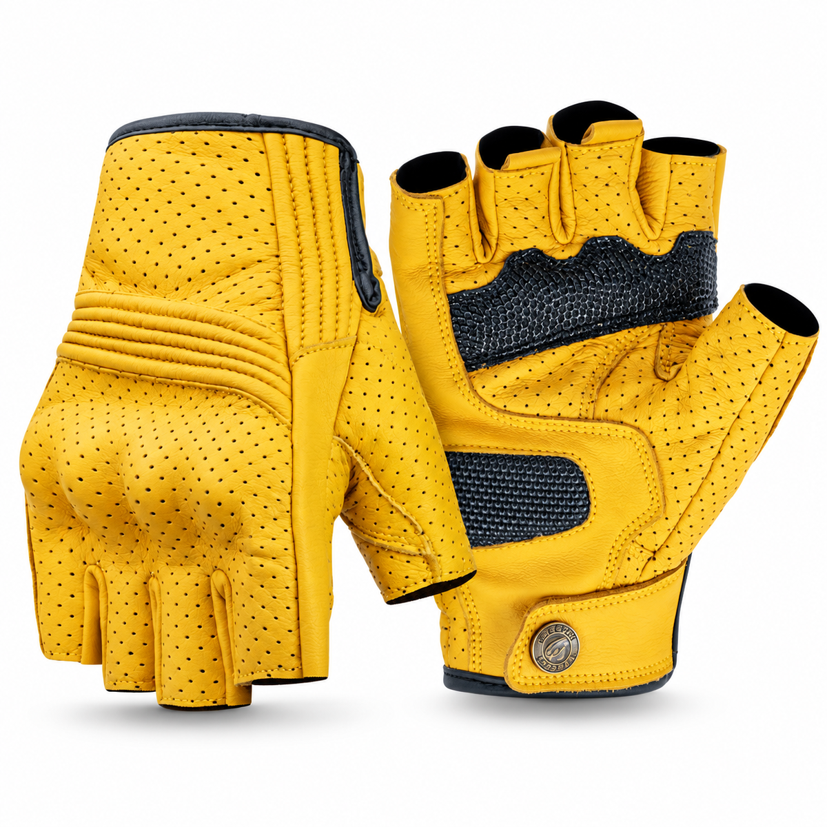 KTVMOTO Vintage Sheepskin Motorcycle Riding Gloves-G103