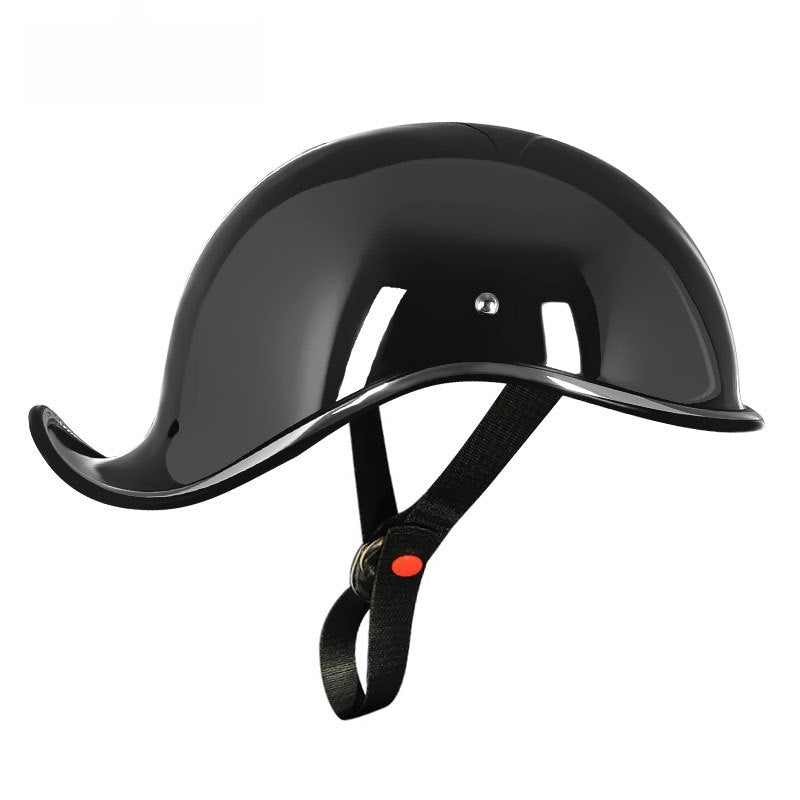 Chrome gold ducktail motorcycle half helmet-I42