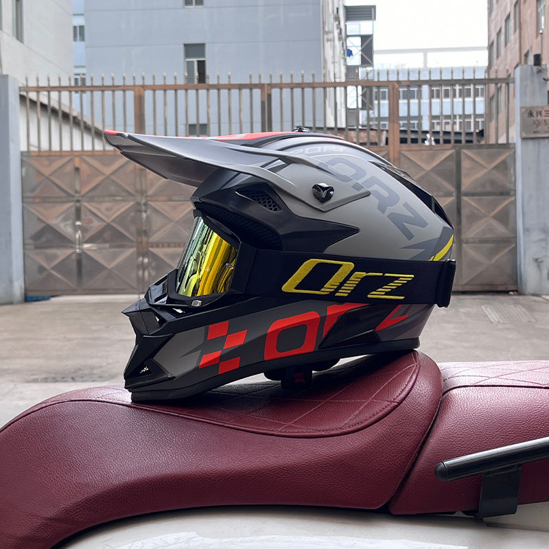 KTVMOTO Off-Road Motocross Helmet with Goggles for Dirt Bike Riding-I256