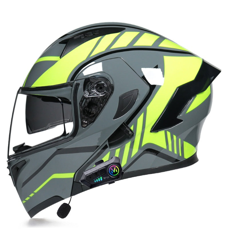 Motorcycle Helmet with Bluetooth and Transparent Visor-I162