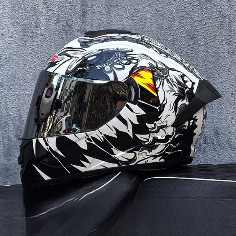 Bluetooth motorcycle helmet with dual visors-I245