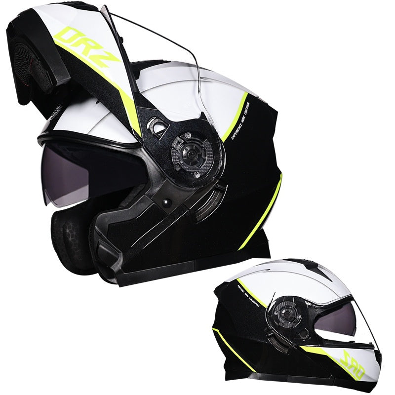 DOT-Certified Dual-Visor Modular Racing Motorcycle Helmet-I214