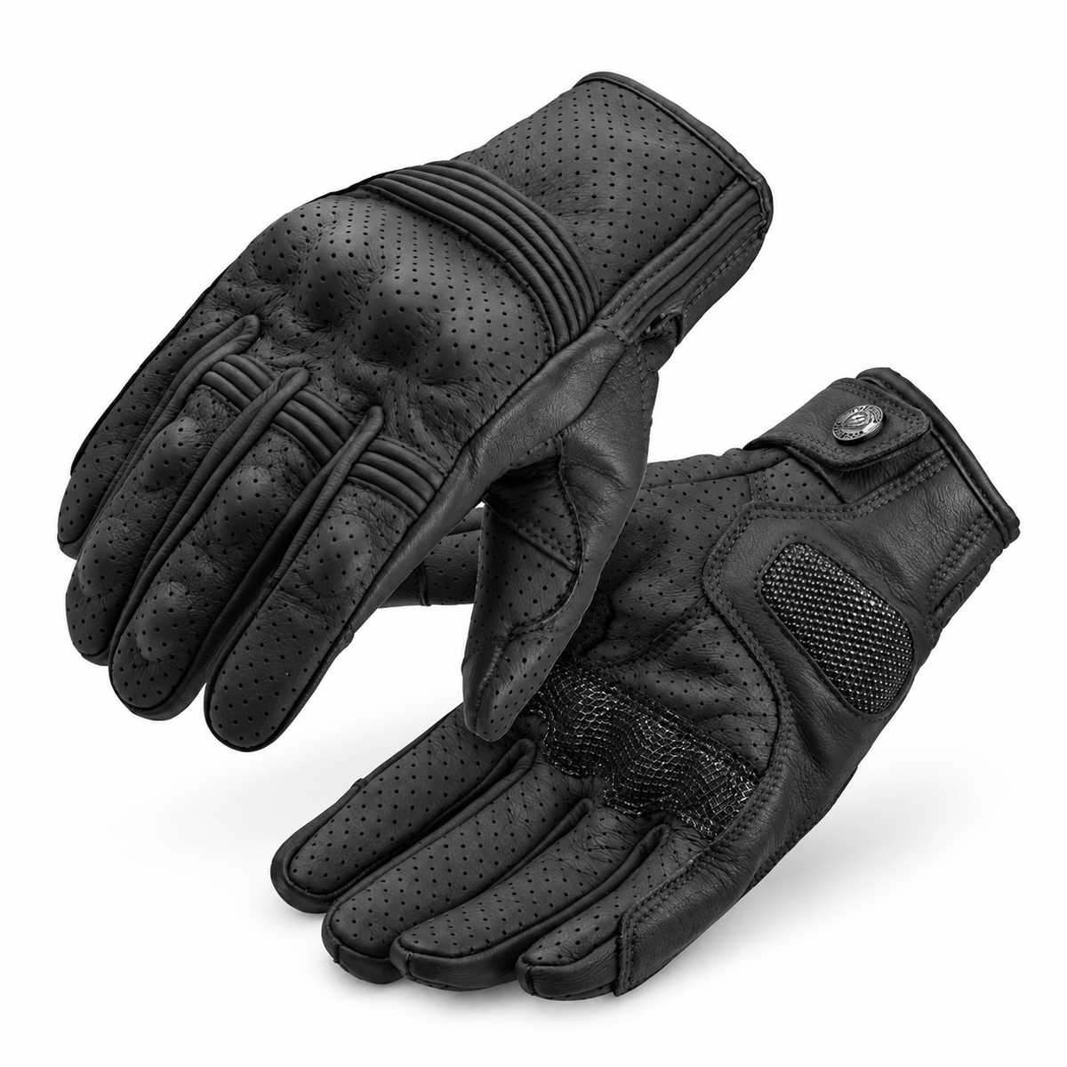 KTVMOTO Vintage Sheepskin Motorcycle Riding Gloves-G103