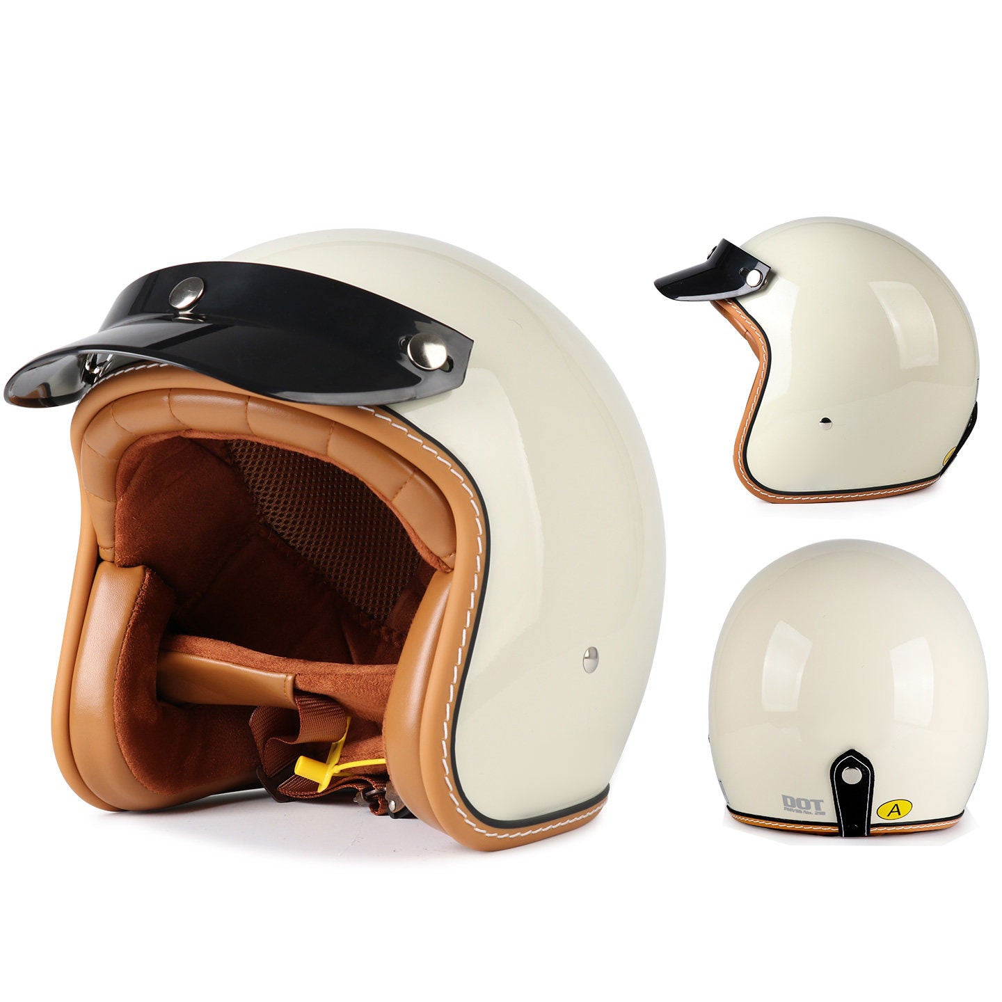 DOT Motorcycle Helmet 3/4 Half Helmet-I17