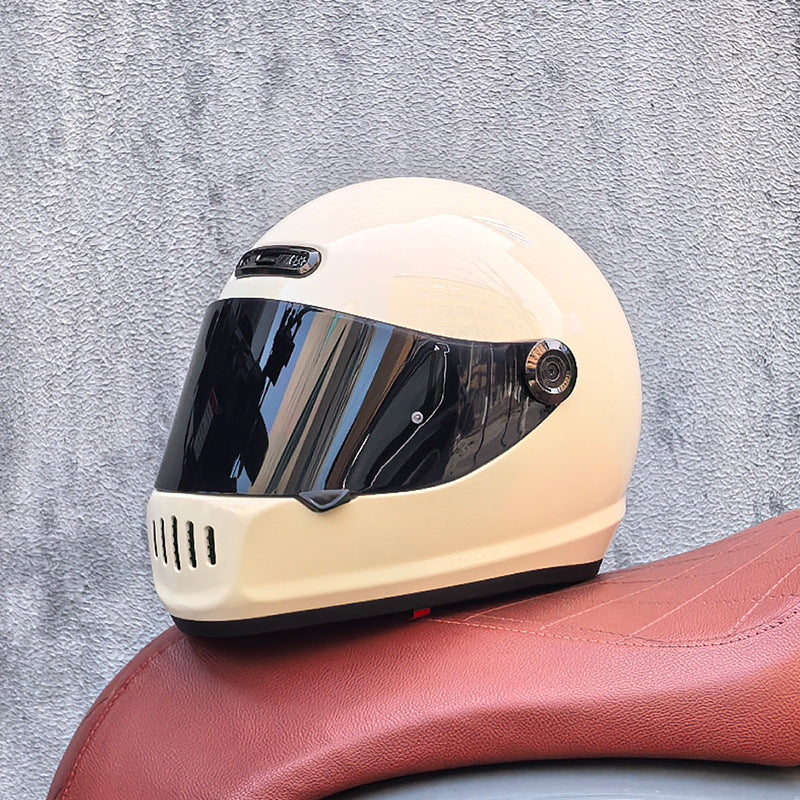 Retro full-face cruiser helmet-I237