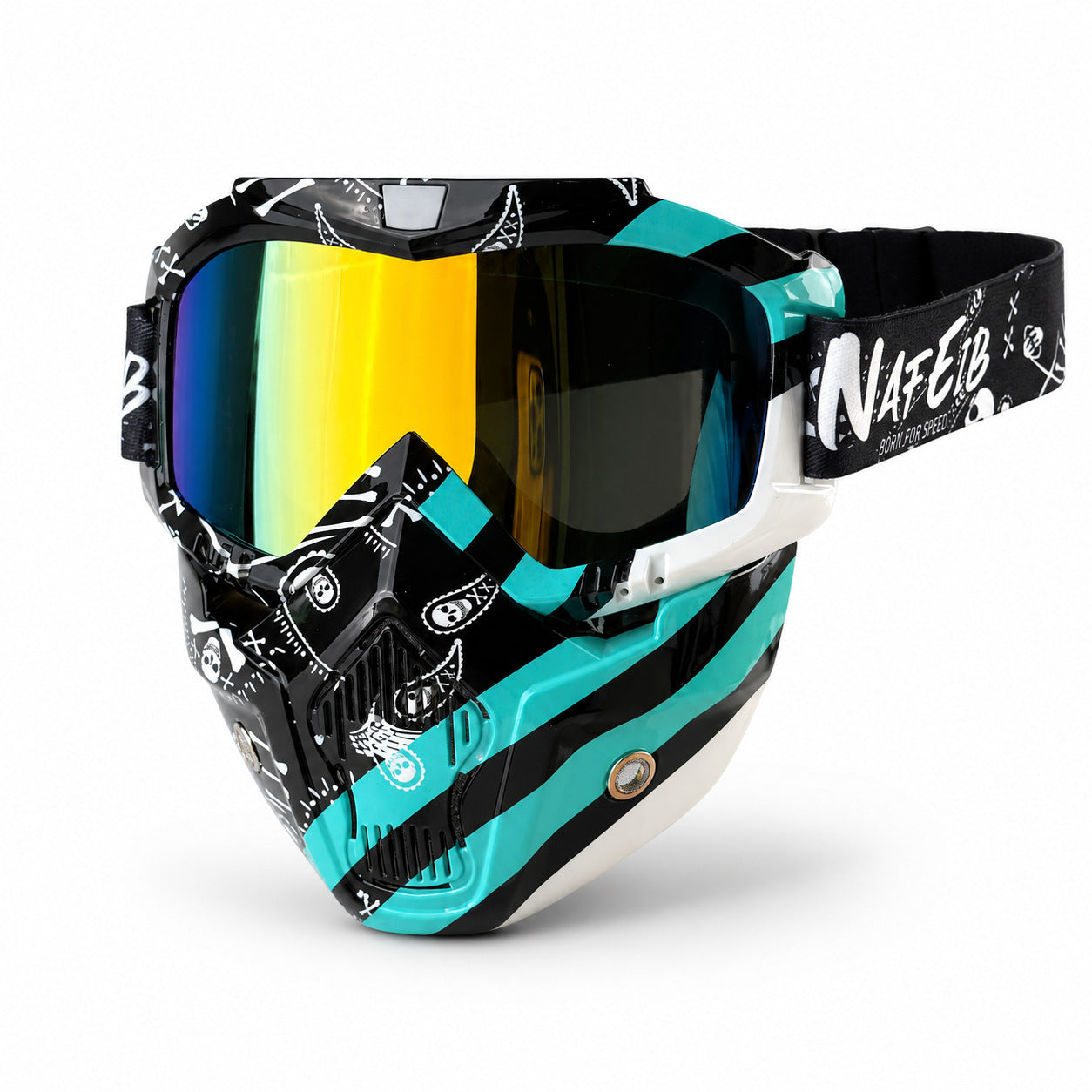 Motorcycle Riding Goggles and Protective Face Mask-H02