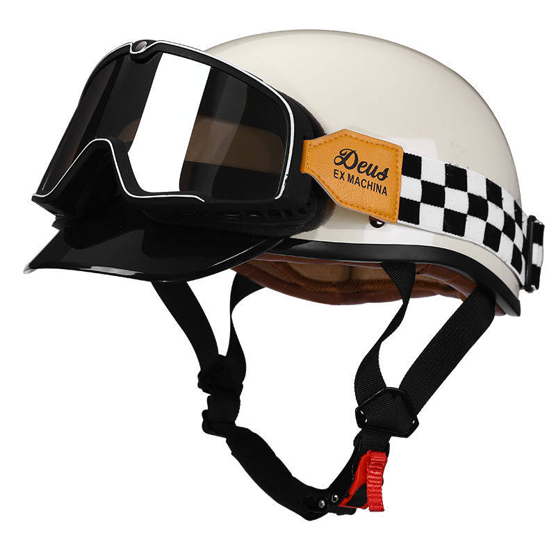 Retro half-helmet, summer travel gear-I18