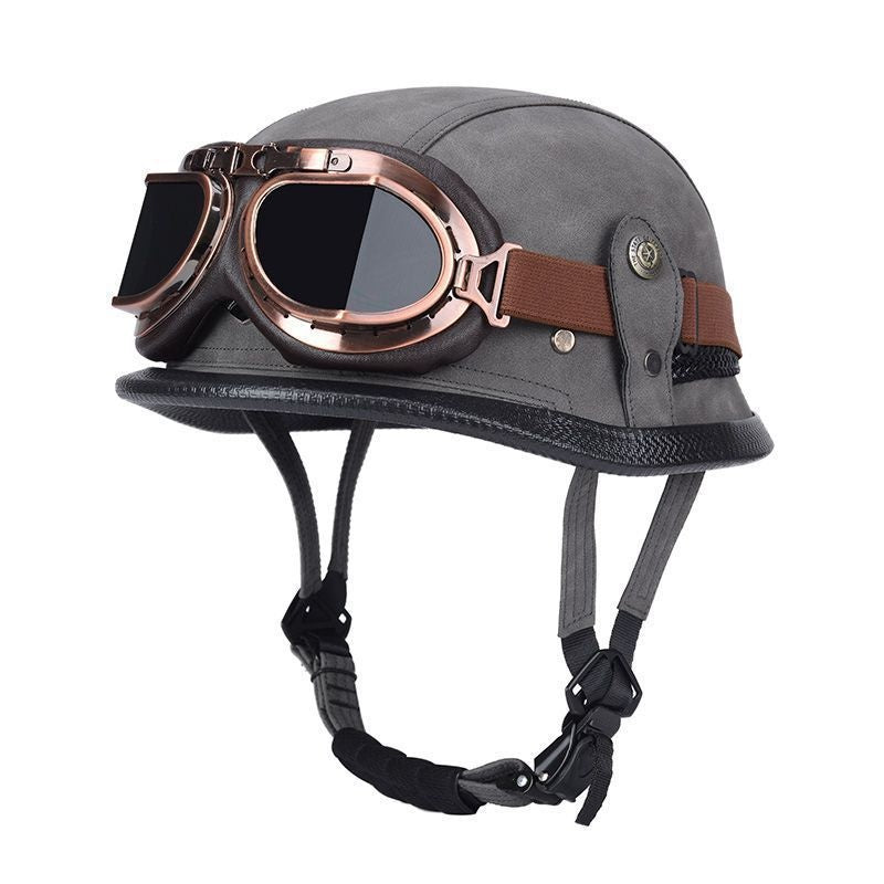 Pedal German Steel Helmet Cruise Retro Half Helmet - I15