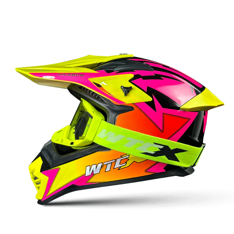 Colorful motocross helmets and goggles-I61