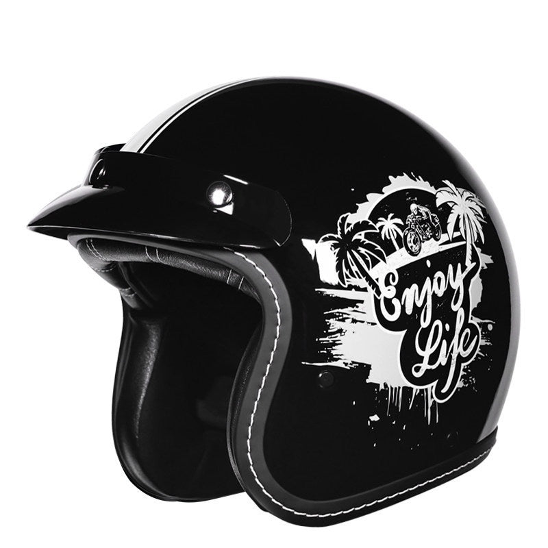 DOT Retro Motorcycle Riding Helmet-I21