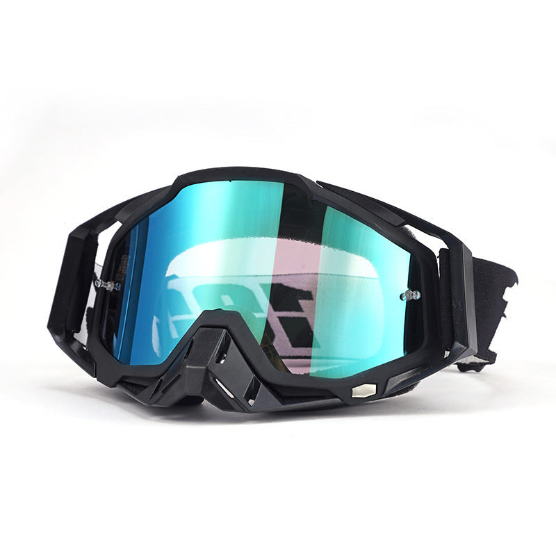 Classic Black and White Motorcycle Riding Goggles-H05