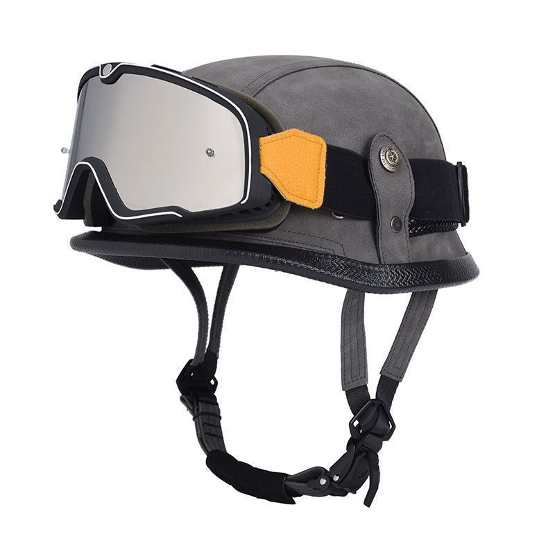 Pedal German Steel Helmet Cruise Retro Half Helmet - I15